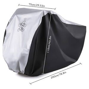 Black and Silver Bike Cover